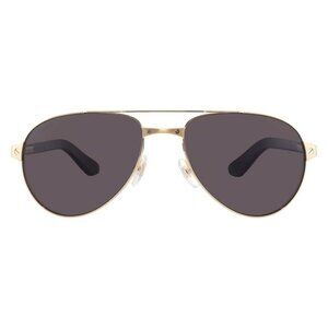 New Cartier Santos de Cartier Polarized Smoke Pilot Men's Sunglasses CT0495S 001